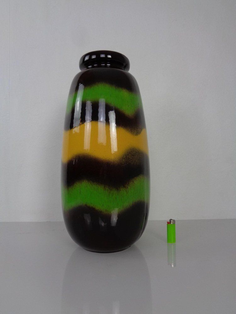 Large Pop Art Model 284 47 Vase In Glazed Ceramic From Scheurich, Germany, 1970s photo furniture