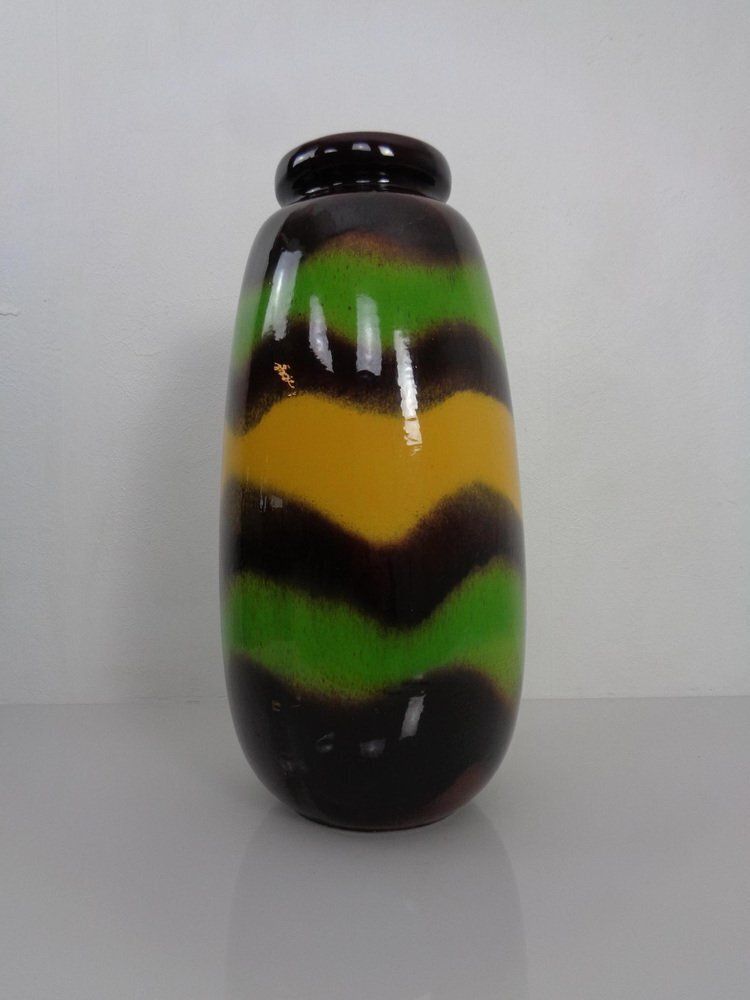 Large Pop Art Model 284 47 Vase In Glazed Ceramic From Scheurich, Germany, 1970s photo Home Decor