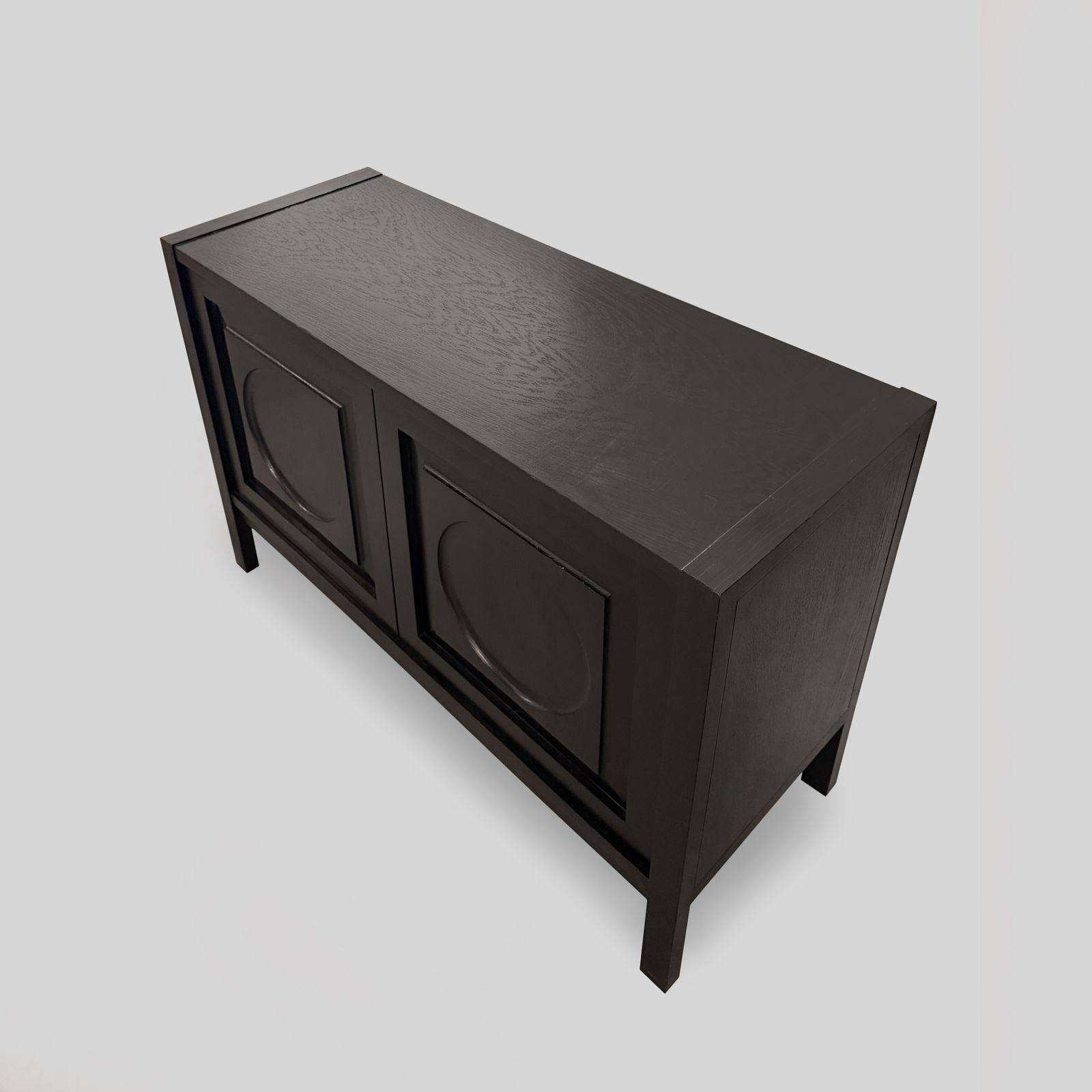 Grafisch Defour zwart dressoir, jaren 1970. photo furniture