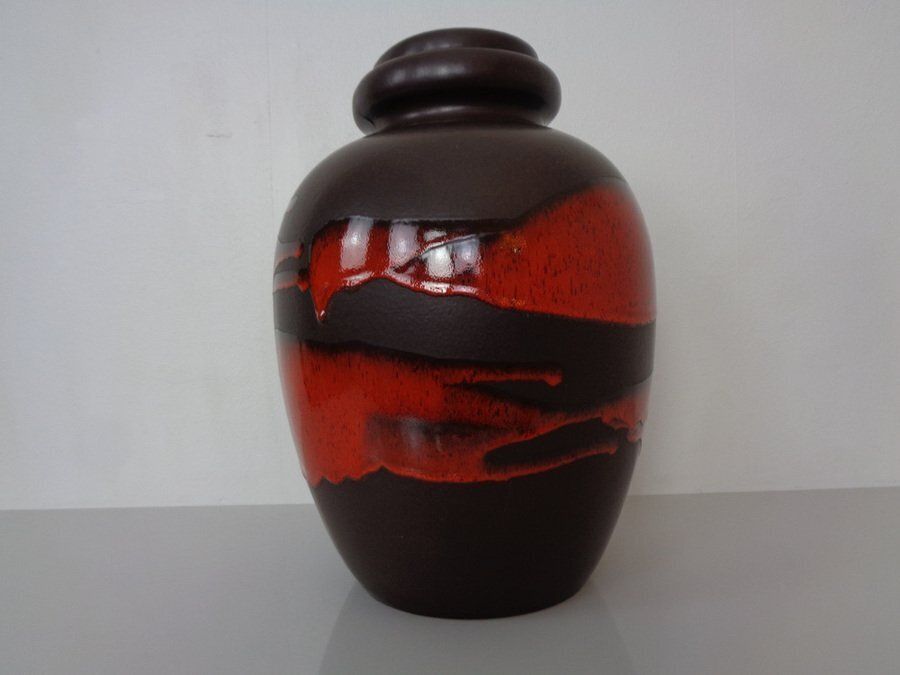 Large Pop Art Model 286 42 Vase In Glazed Lava Ceramic From Scheurich, Germany, 1970s photo 391.0