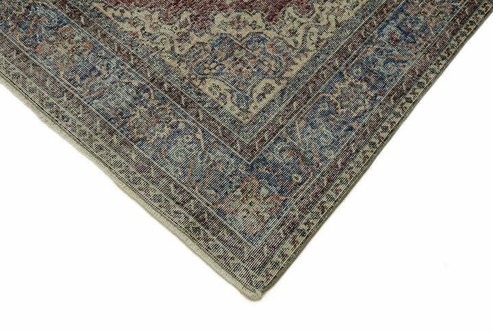 Handgemaakte beige Turkse vintage vloerkleed 303 cm x 203 cm photo Textiel