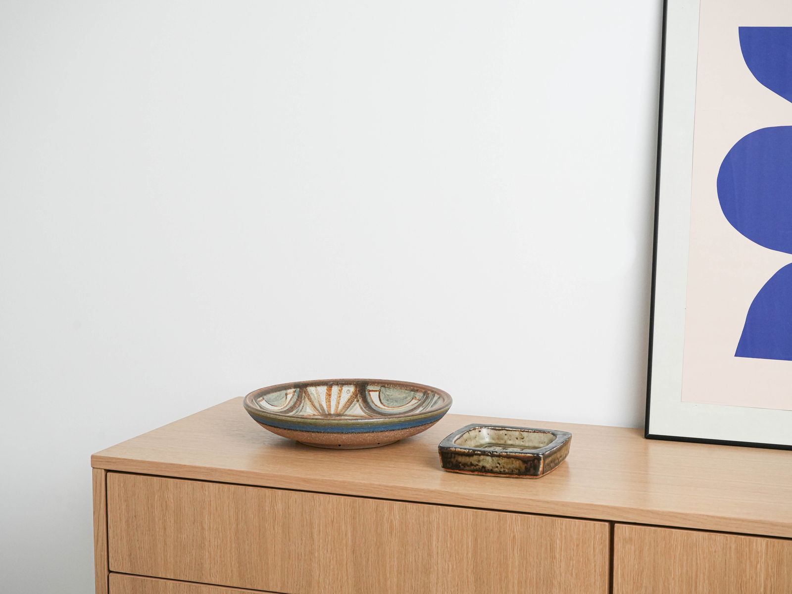 Ceramic Platter, Danish Design, 1960s, Designers: N. Backhausen & P. Brandborg, Manufacturer: Søholm photo vintage