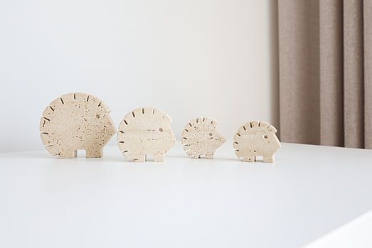 Set Of 4 Travertine Hedgehog Sculptures By Fratelli Mannelli, 1970s photo for sale