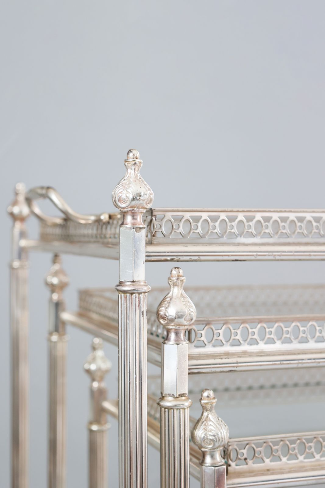 French Neoclassical Style Nest Of Bar Carts, 1960s. photo buy