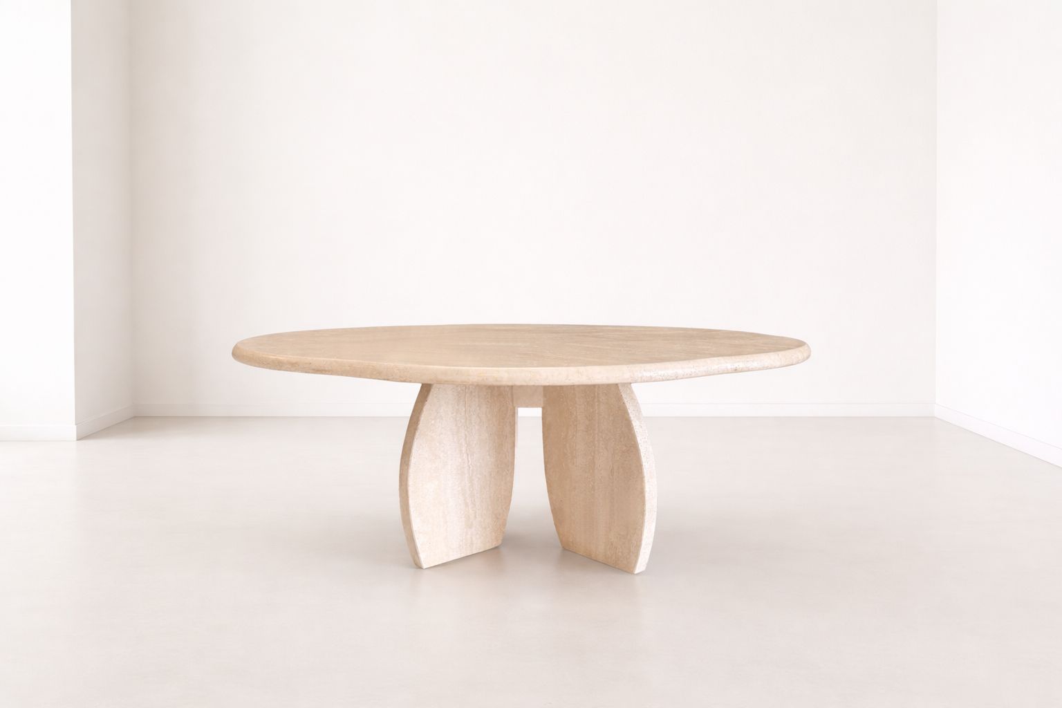 Vintage Cloud / Flower Shaped Travertine Coffee Table, Italy, 1970s. photo for sale