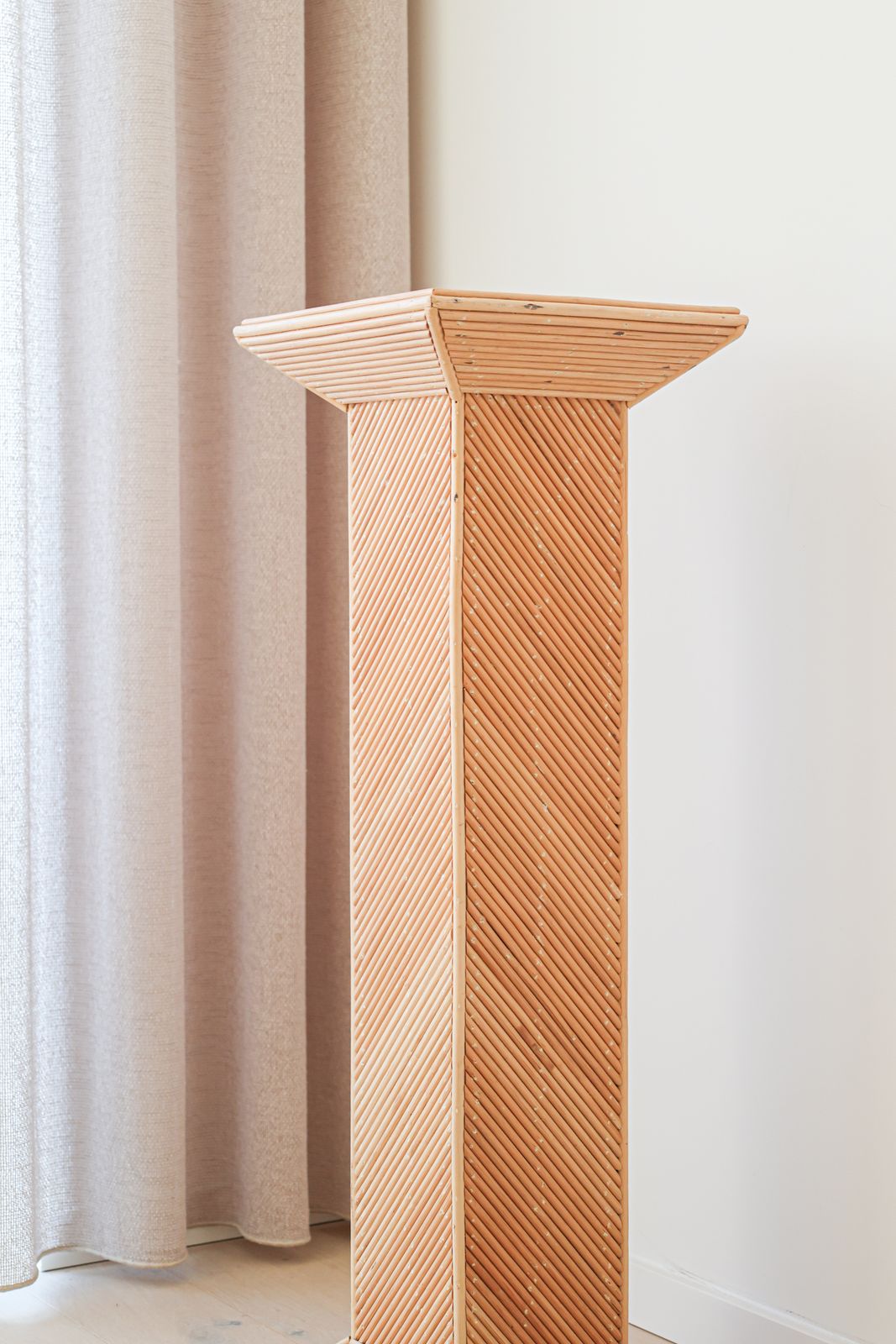Vintage Rattan Pedestal, 1980s. photo buy