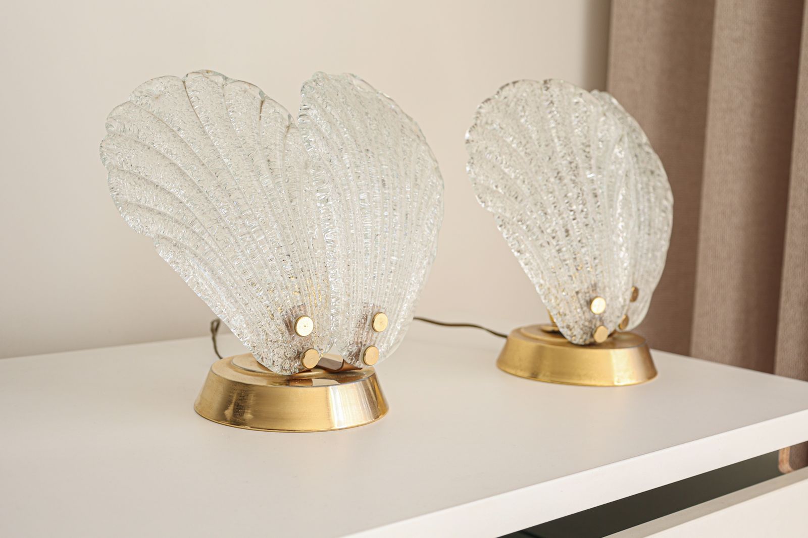 Set Of 2 Murano Glass Table Lamps, Italy, 1980s. photo 369.0