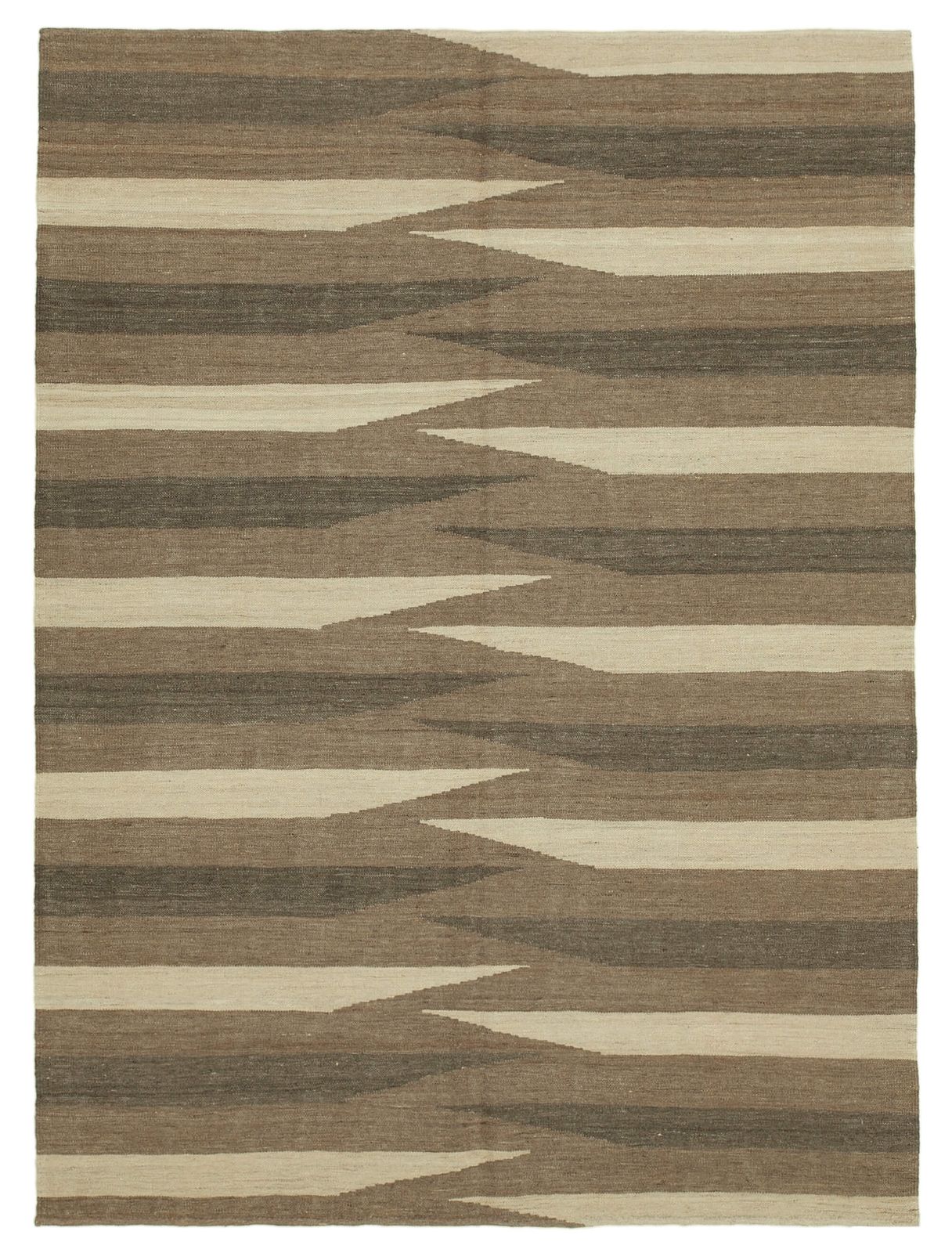 Tapis Kilim contemporain brun 6x8   30103