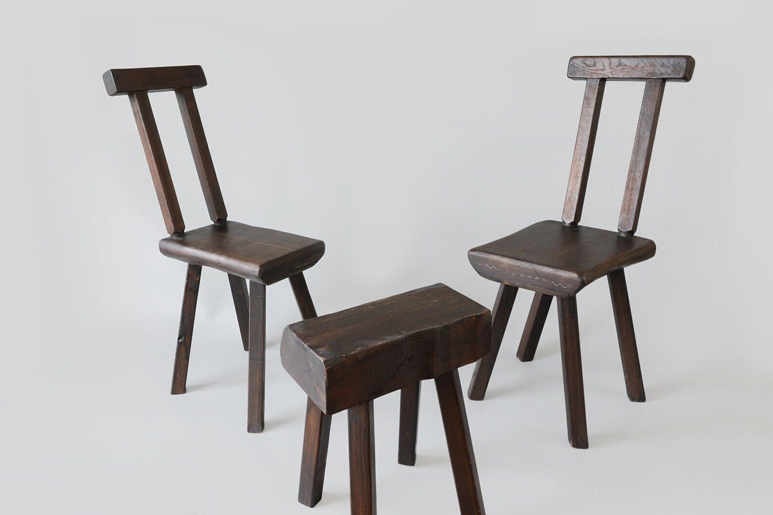 Ensemble de sièges brutaliste par Mobichalet, Belgique. photo furniture