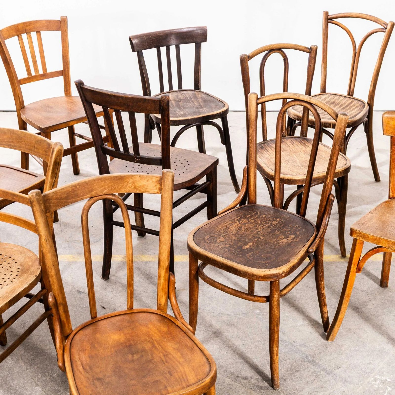 1950’s Harlequin Mixed Standard Pub Dining Chairs – Set Of Thirty photo 4740.0