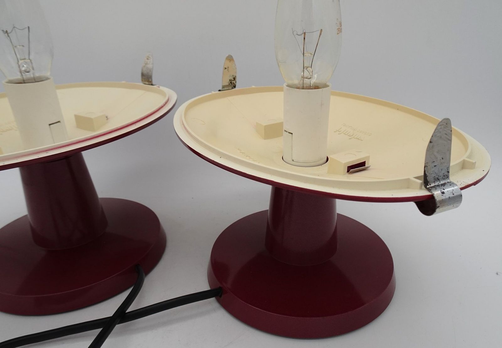 photo vintage Dolly Table Or Bedside Lamps From Valenti Luce, Milan, 1980s, Set Of 2