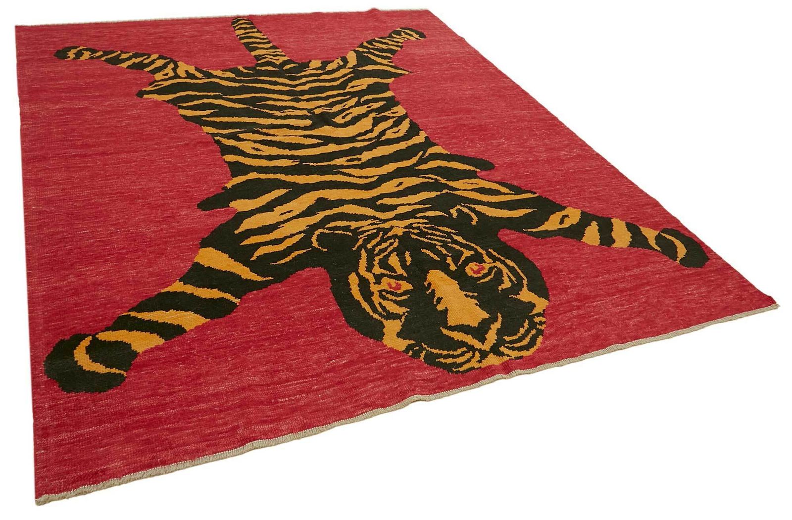 Tapis Oushak tigre noué à la main 8x10 photo furniture