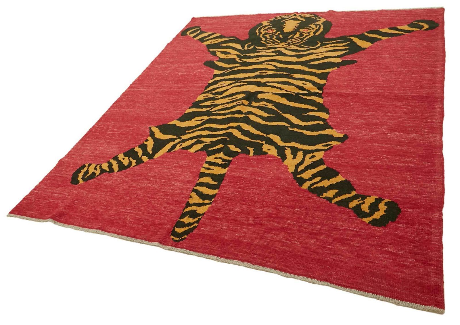 Tapis Oushak tigre noué à la main 8x10 photo for sale