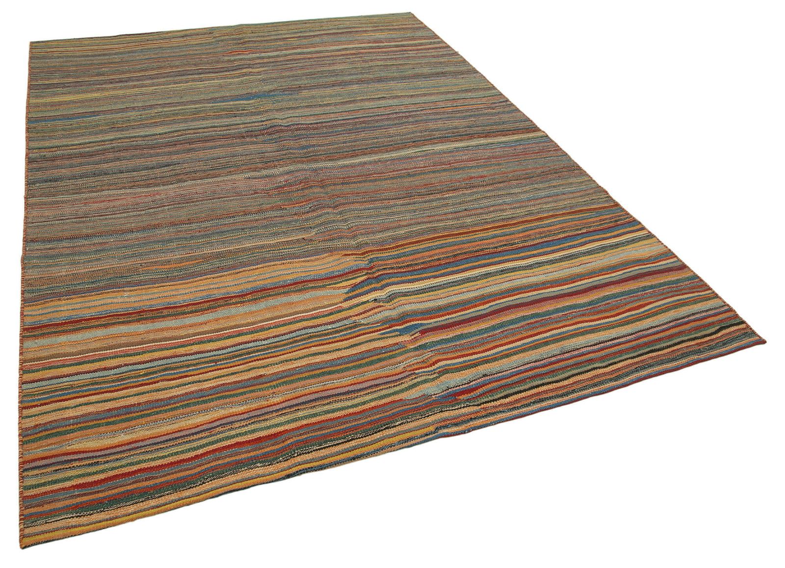 7x9 Bruin Eigentijds Kilim Tapijt   30110 photo furniture