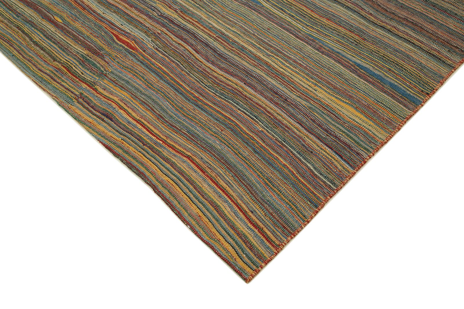7x9 Bruin Eigentijds Kilim Tapijt   30110 photo Textiel