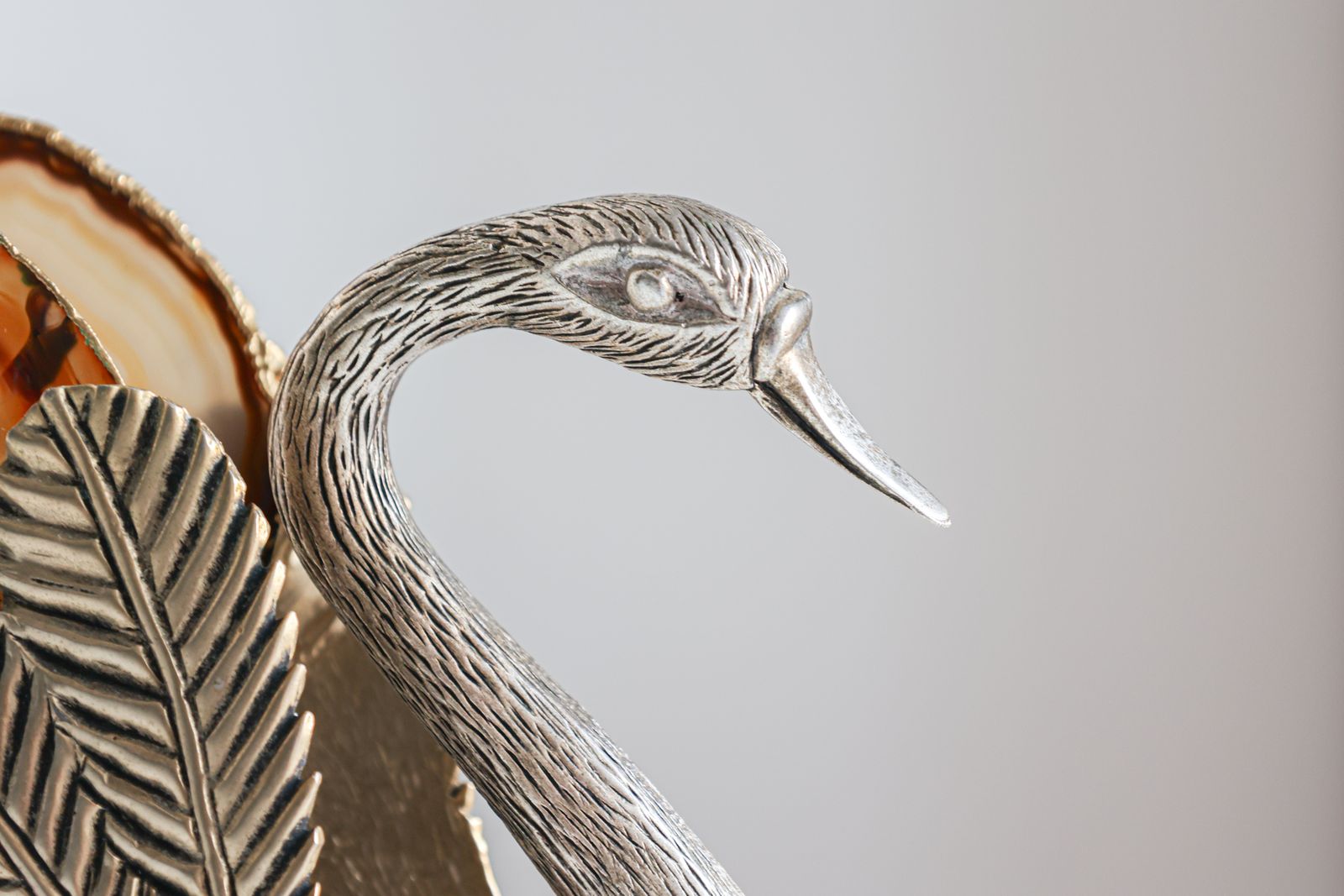 Sculpture cygne en bronze et agate par Fondica, années 1970. photo 516.0
