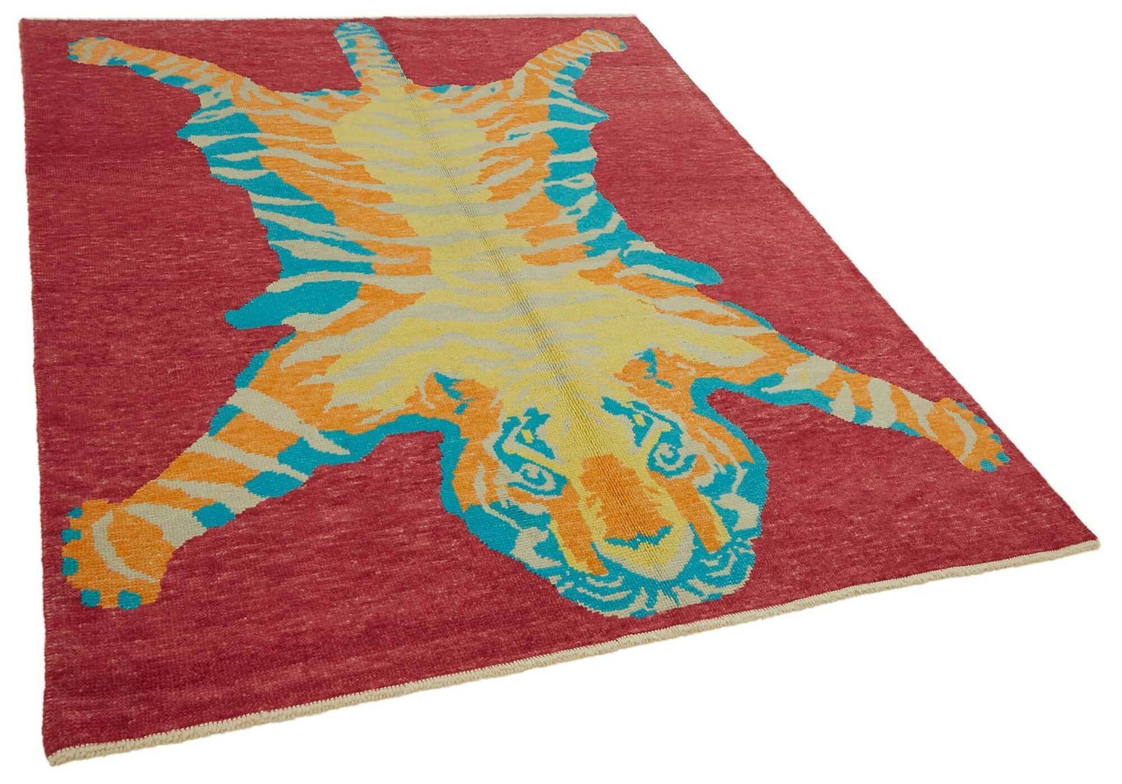 Tapis Oushak tigre noué à la main 6x8   46720 photo furniture