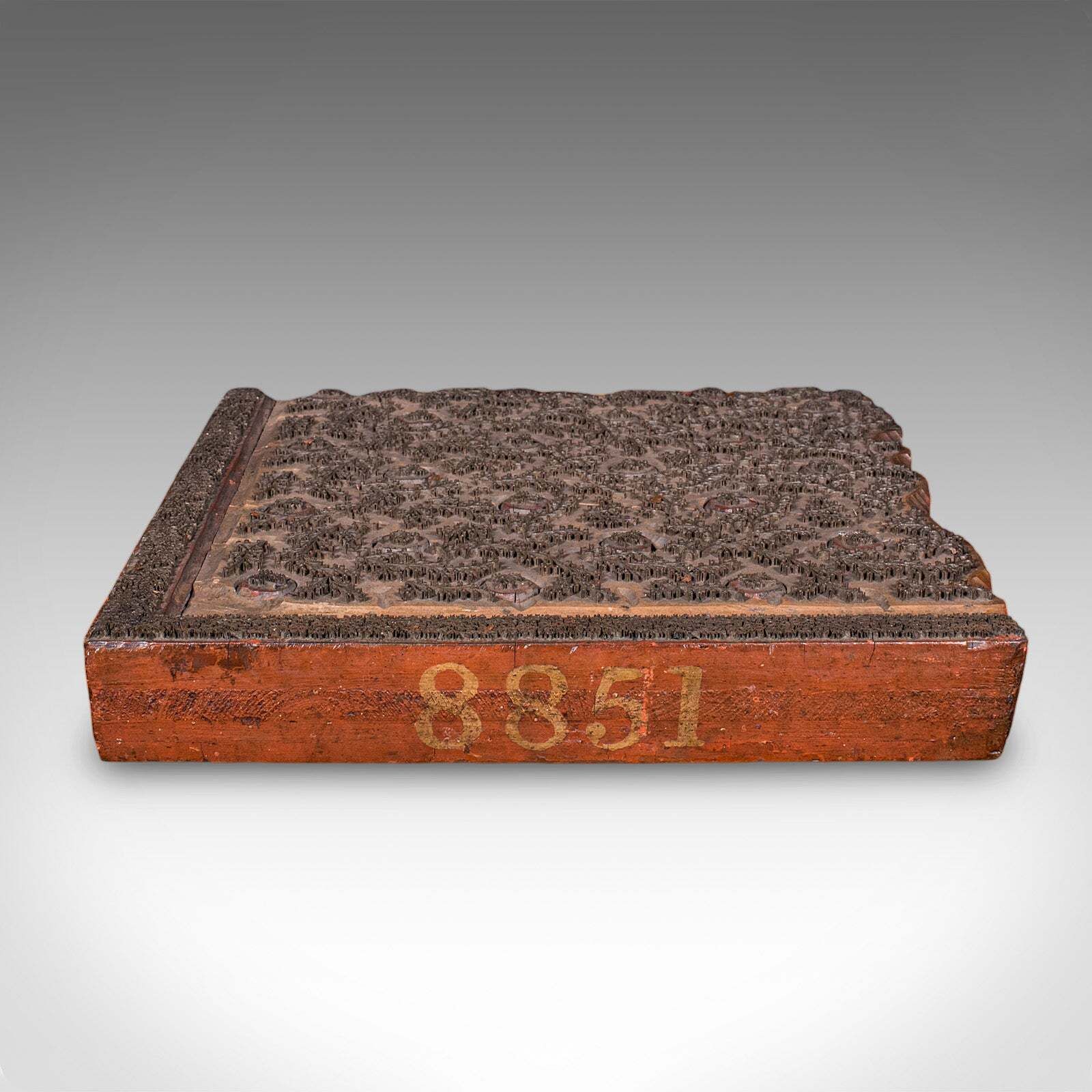 Antique Wallpaper Printing Block, English, Carved Brass, Print Stamp, Victorian photo 811.0