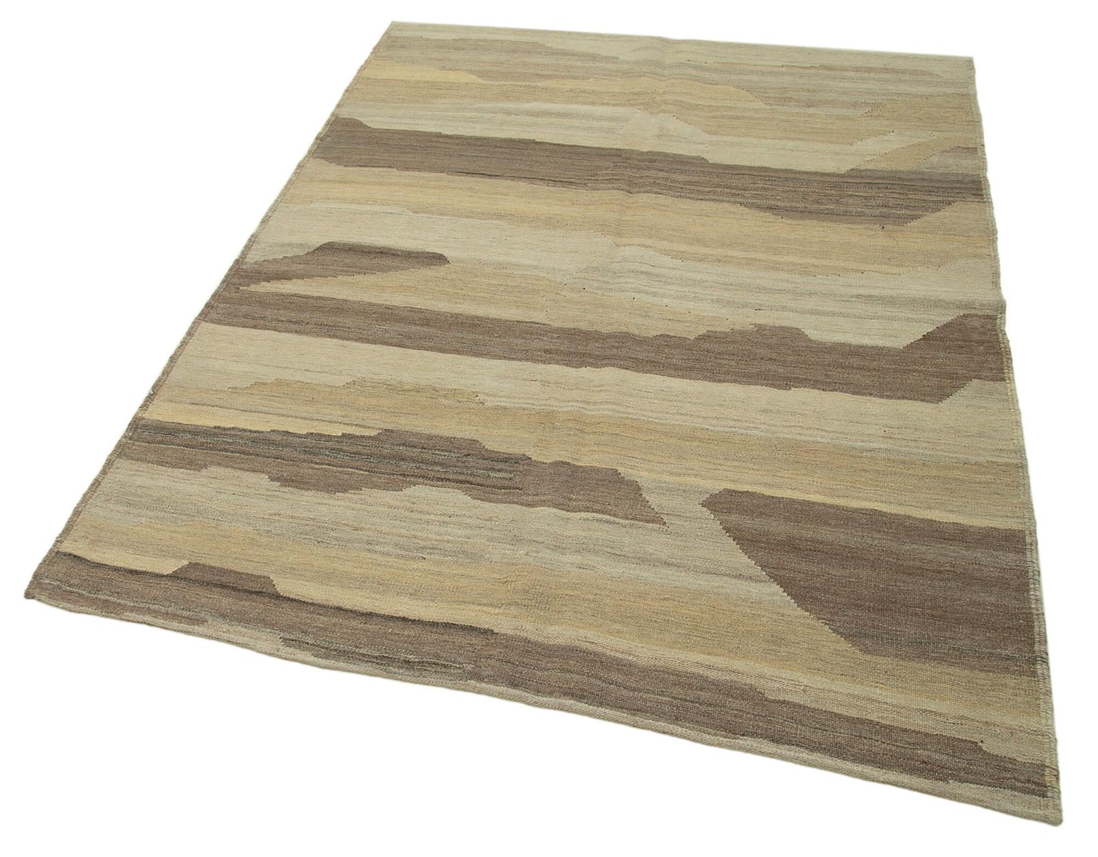 Kilim contemporain beige, 5x6 photo for sale
