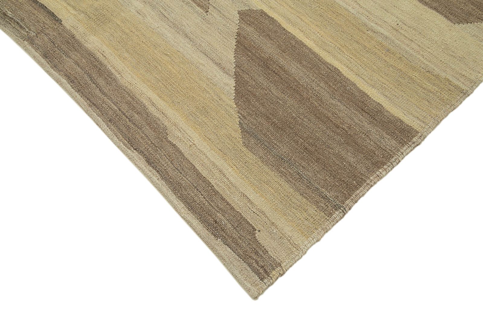 5x6 Beige Hedendaags Kilim Vloerkleed photo Textiel