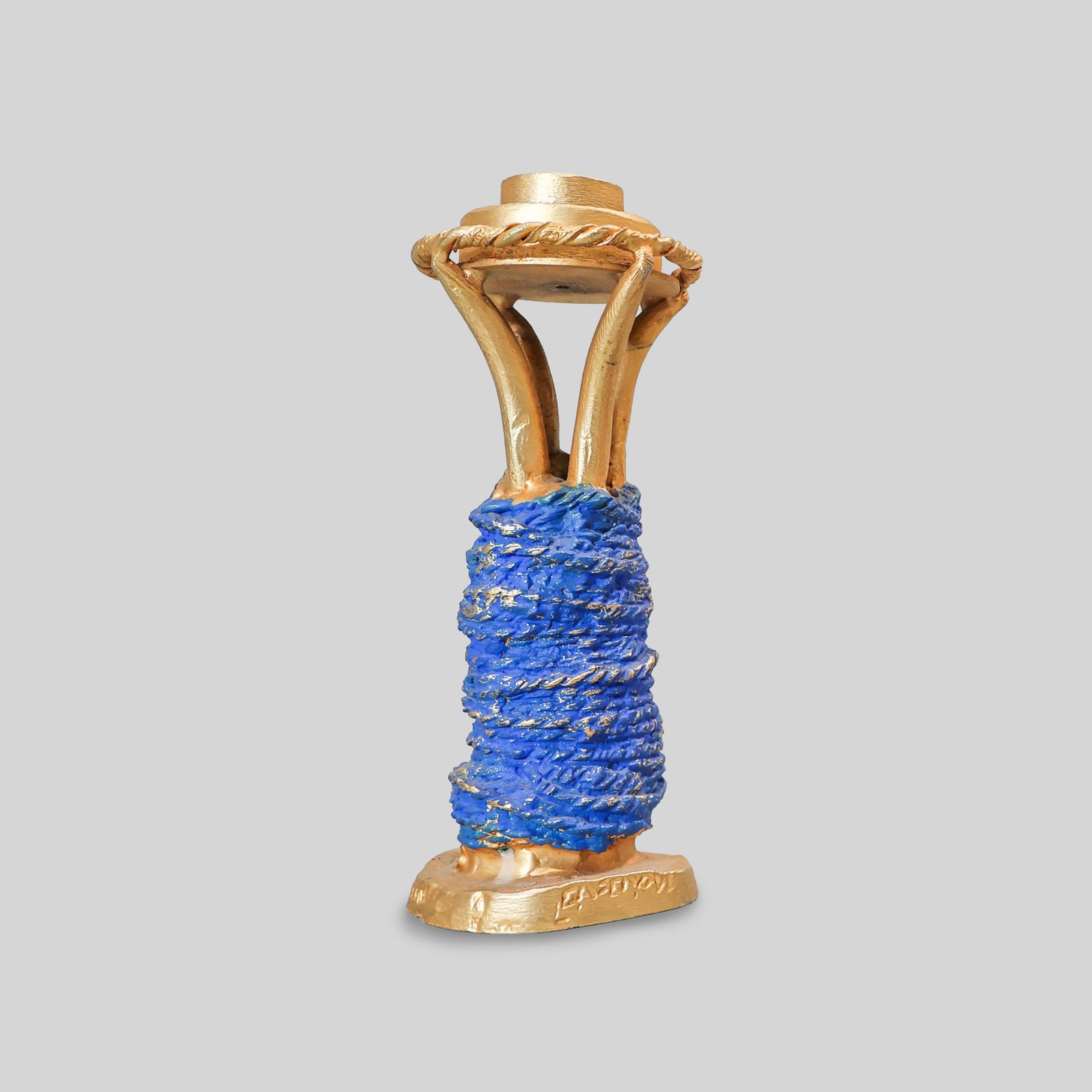 Pierre Casenove Bronzen Kandelaar Voor Fondica, Frankrijk, Jaren 1990