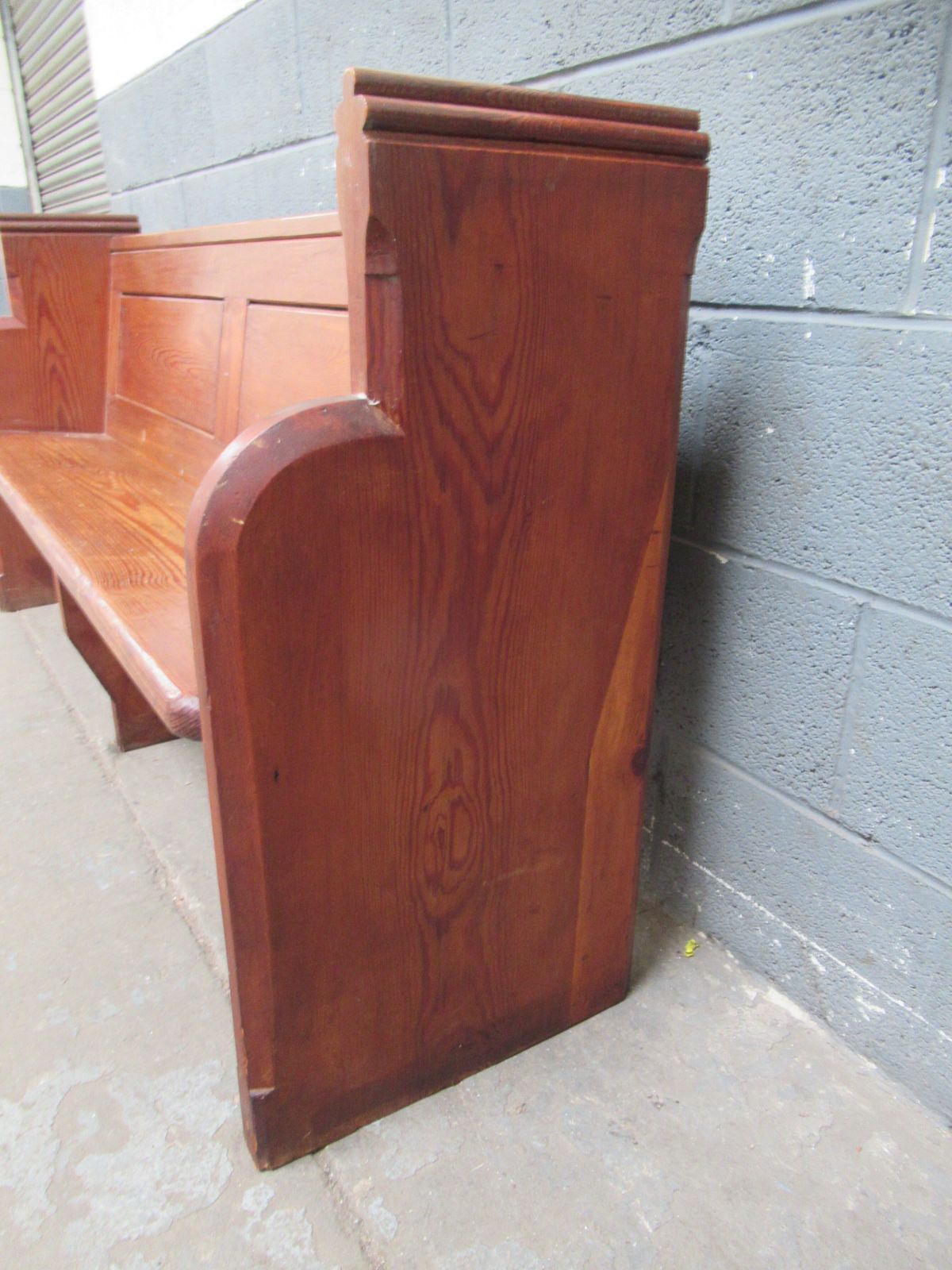A   Victorian    1880s   Pitch Pine Pew Bench Seat photo 345.0