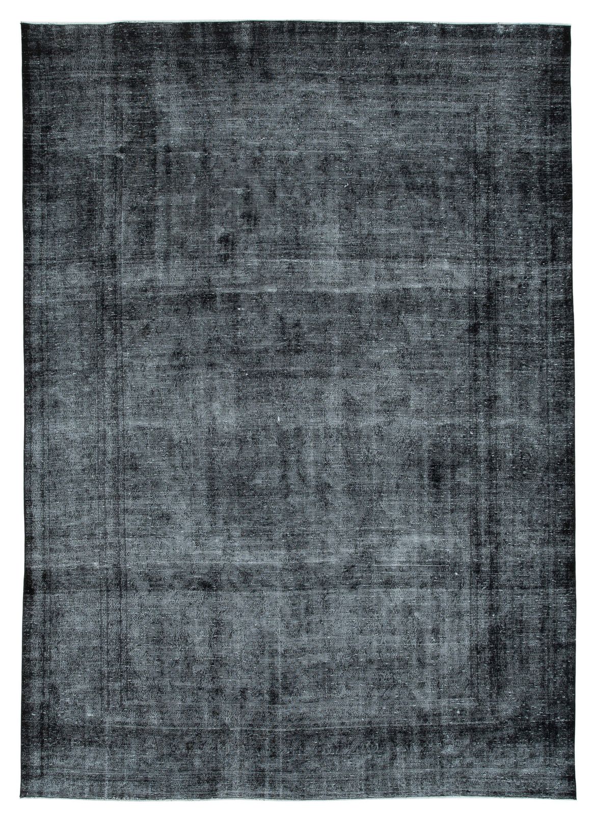 Grand tapis overdyed noir, 9x13