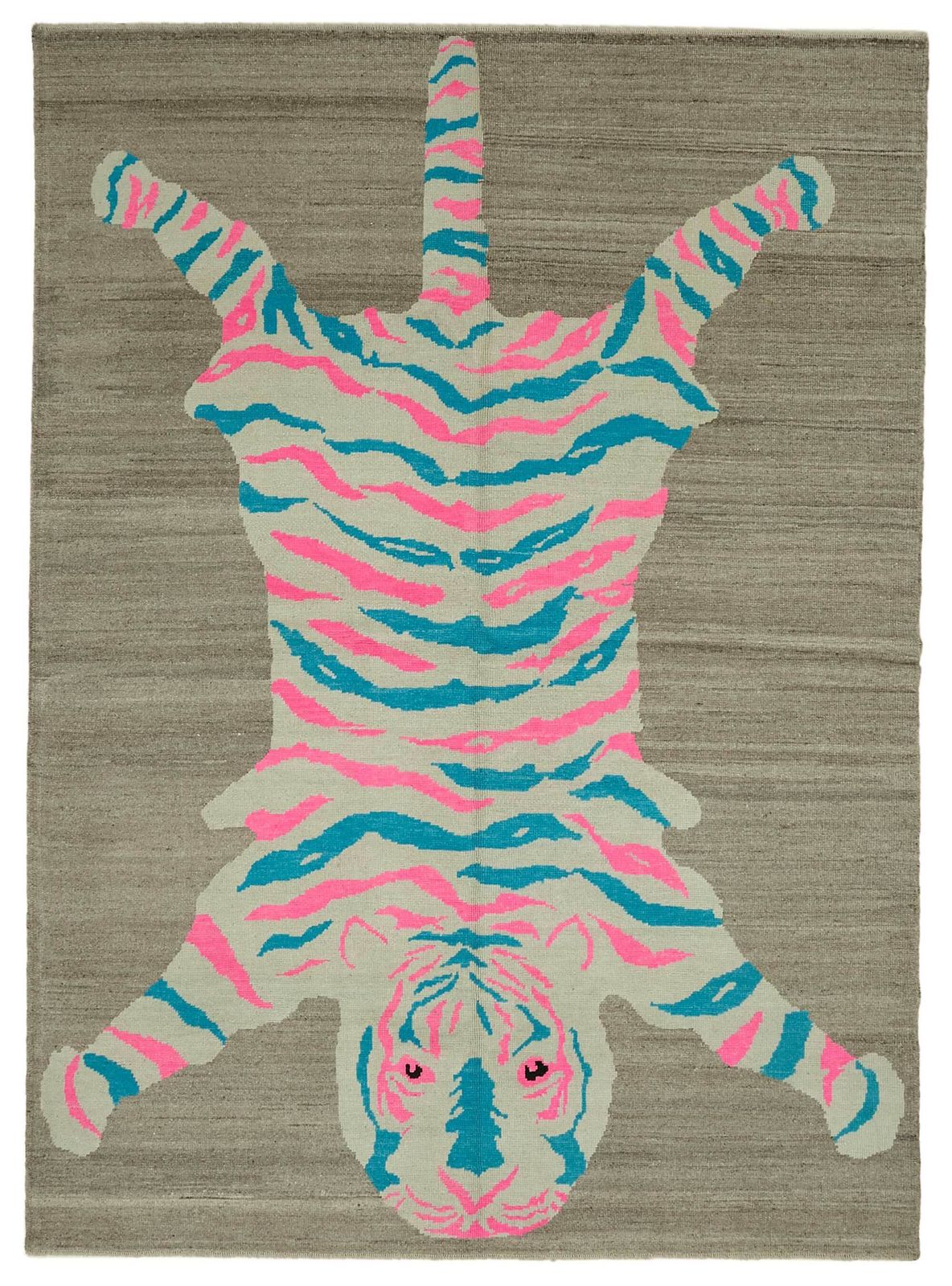 Tapis Oushak tigre noué à la main, 8x11