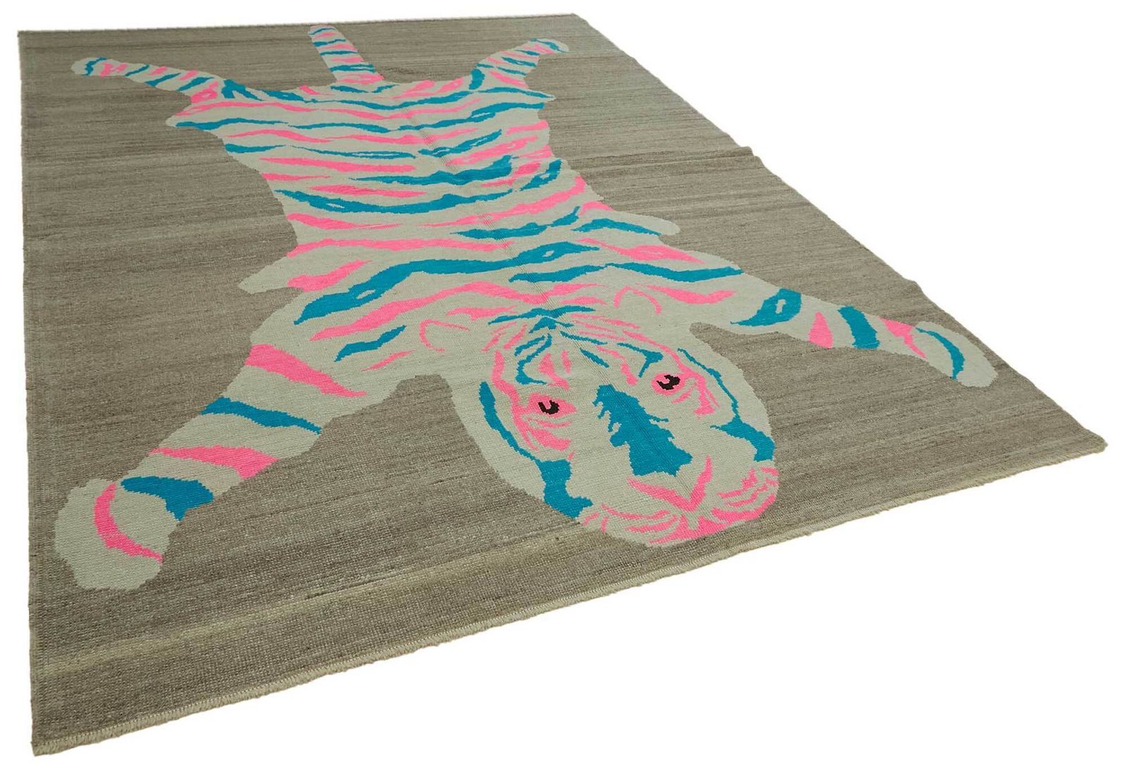 Tapis Oushak tigre noué à la main, 8x11 photo furniture