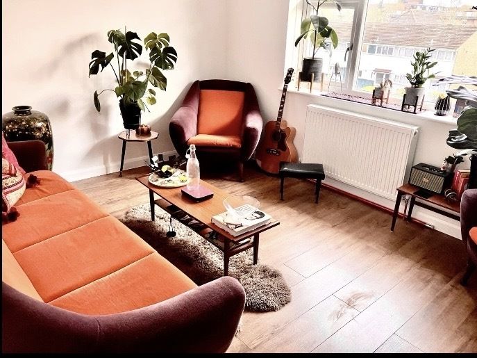 Armstrong Cork Company London Vintage Mid Century 3 Piece Sofa Settee Suite Rare photo vintage