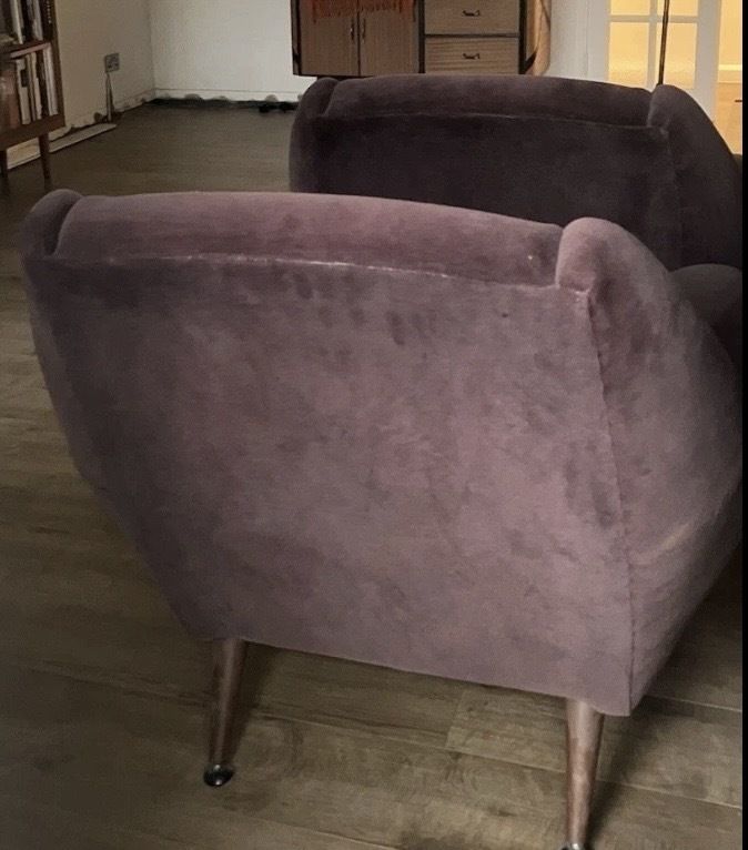 photo vinterior Armstrong Cork Company London Vintage Mid Century 3 Piece Sofa Settee Suite Rare