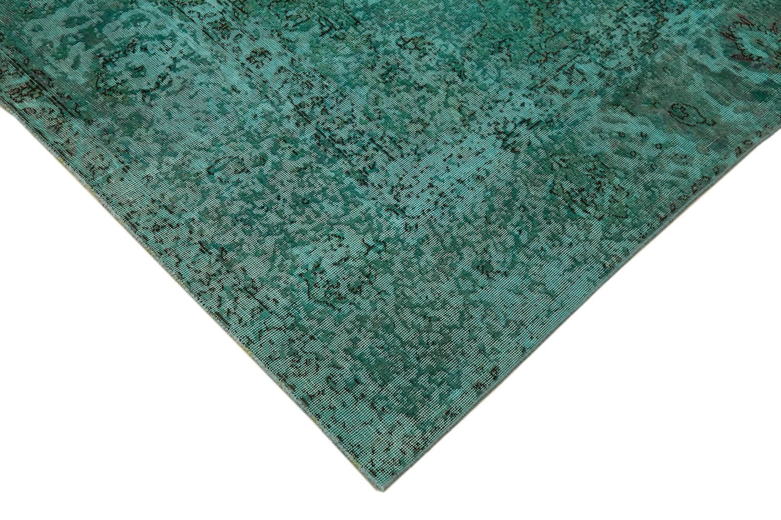 Grand tapis surdyé turquoise 8x10 photo Textiles