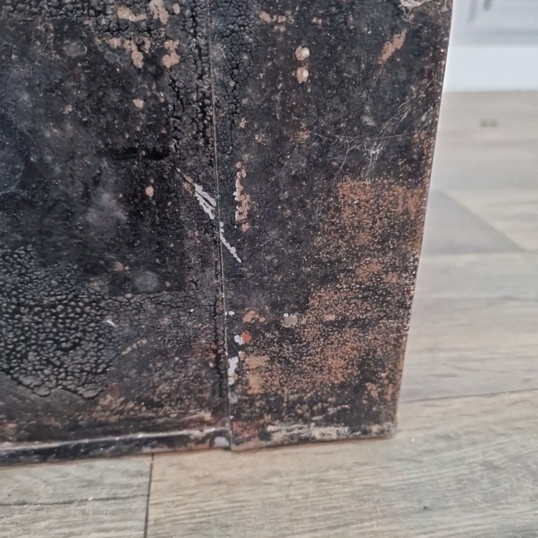 70.0 Vintage Industrial Metal Trunk Kingston Transport London Storage Chest Tool Box photo