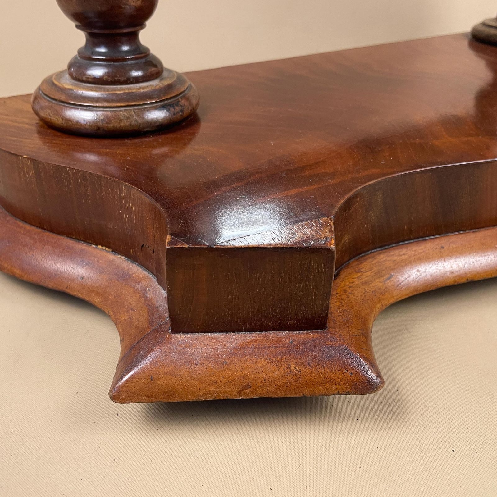 Antique Vanity Mirror Wood Barley Twist Tabletop Swivel Vintage Dressing Table Mirror Victorian Bedroom Dressing Room Decor photo vintage