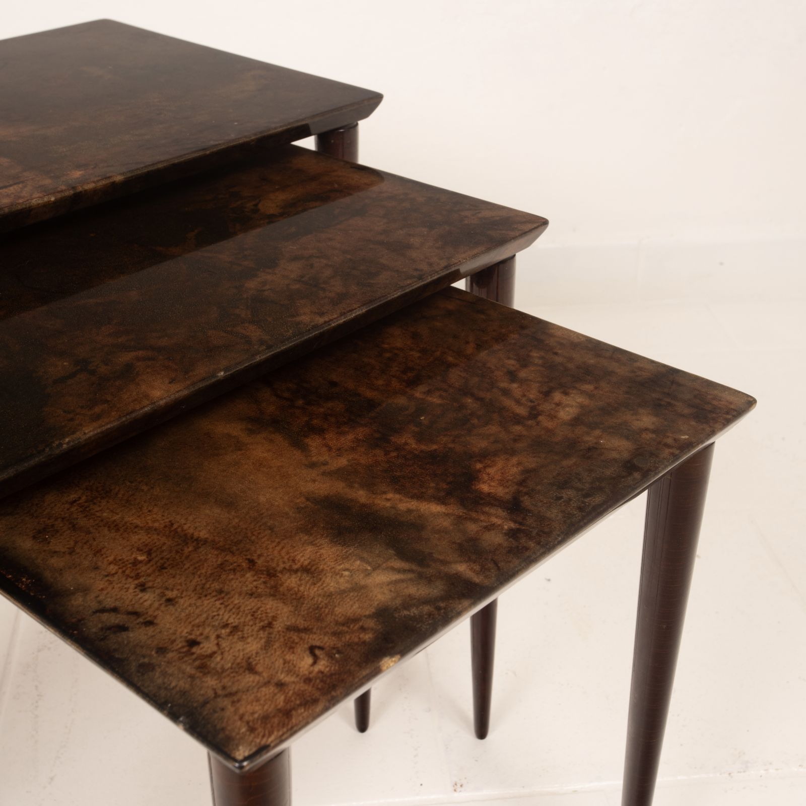photo for sale Nesting Tables Model 764 By Aldo Tura For Tura Milano 1950