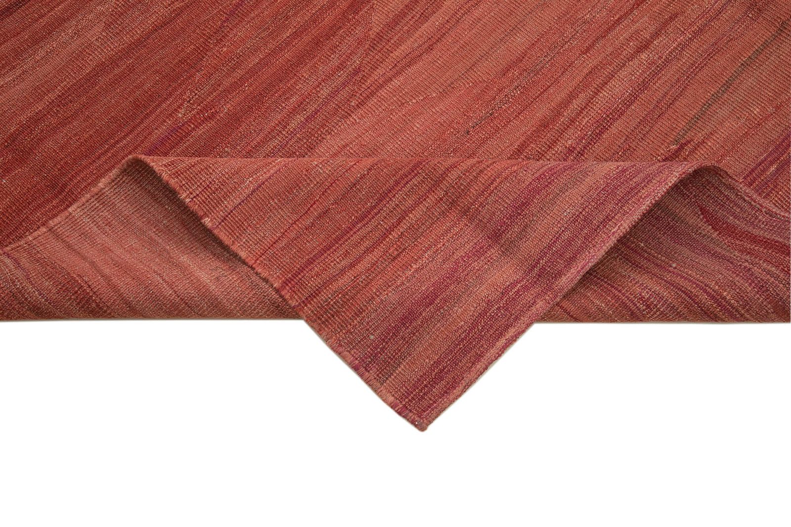 8x9 Rood Hedendaags Kilim Vloerkleed photo vinterior