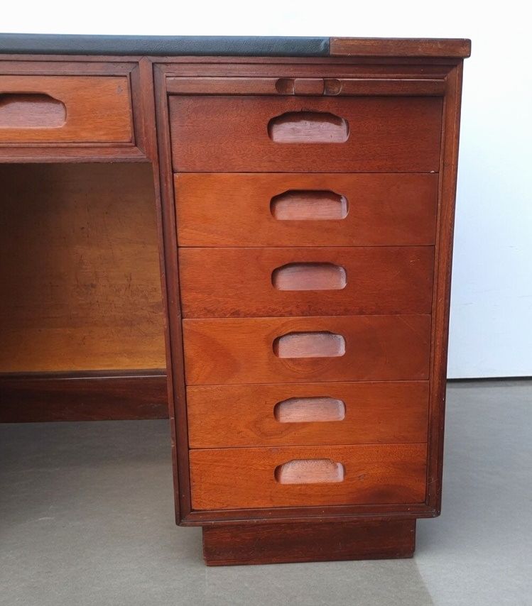 photo furniture A Mid Century Art Deco Solid Mahogany And Teak Ministry Style Desk