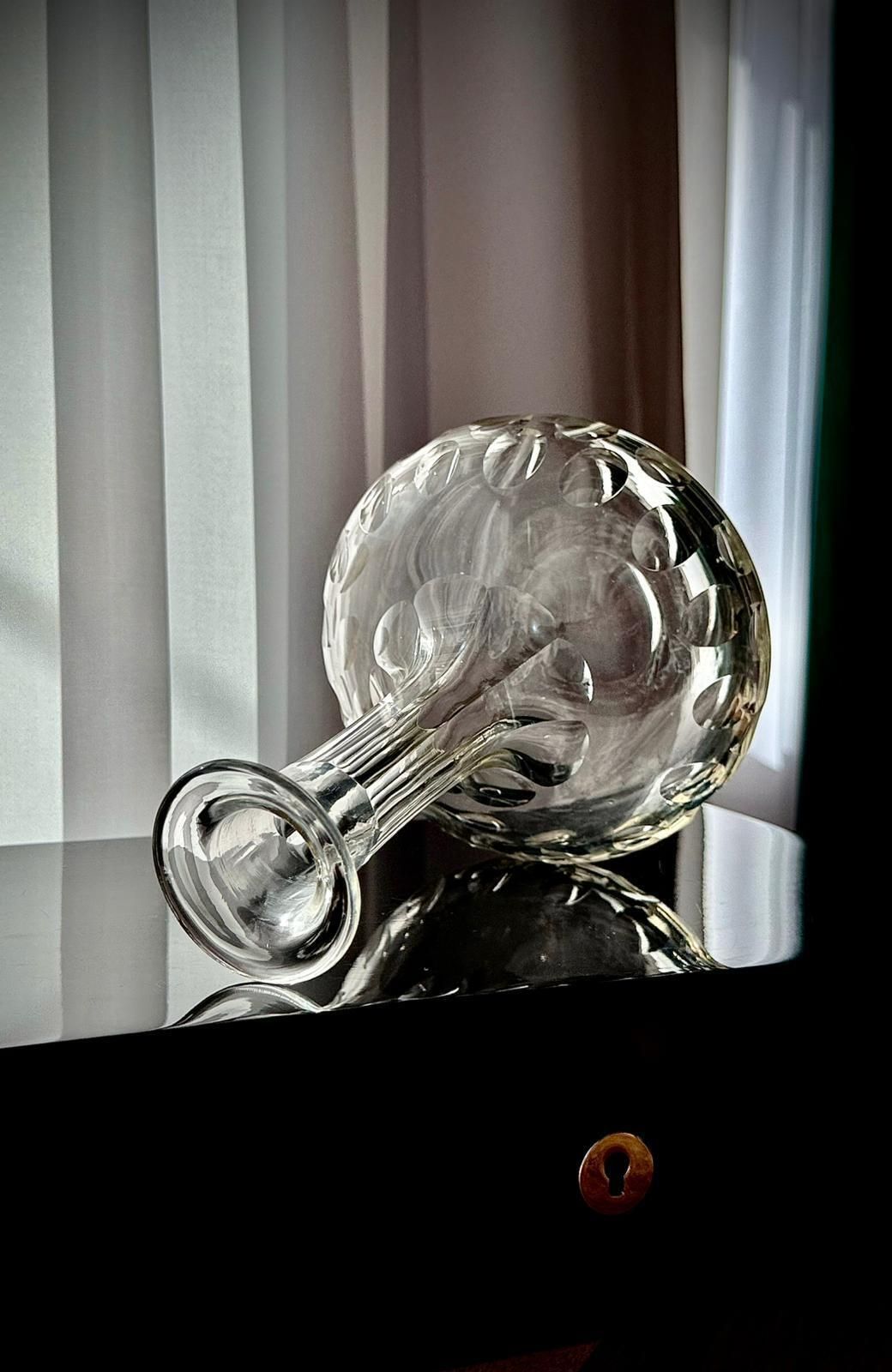 Victorian Shaft And Globe Glass Decanter, C.1880 photo for sale