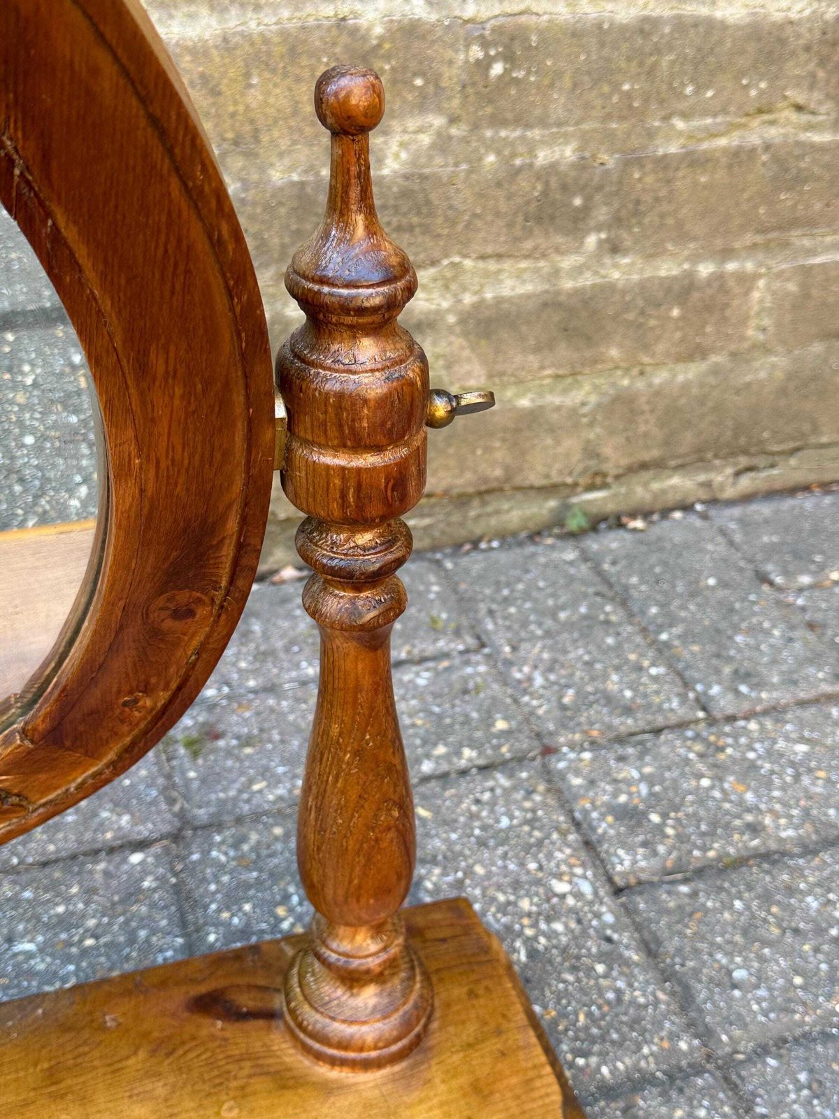 photo furniture Rustic Handmade Wooden Tilting Mirror Vintage Cottage Style