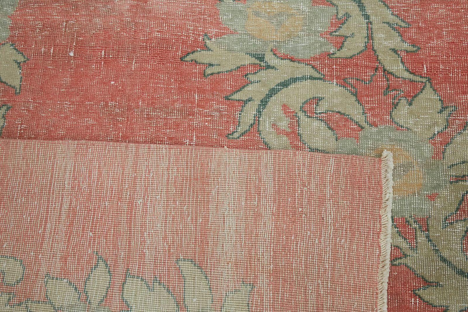 Grand tapis vintage rose 9x12 - 45514 photo buy