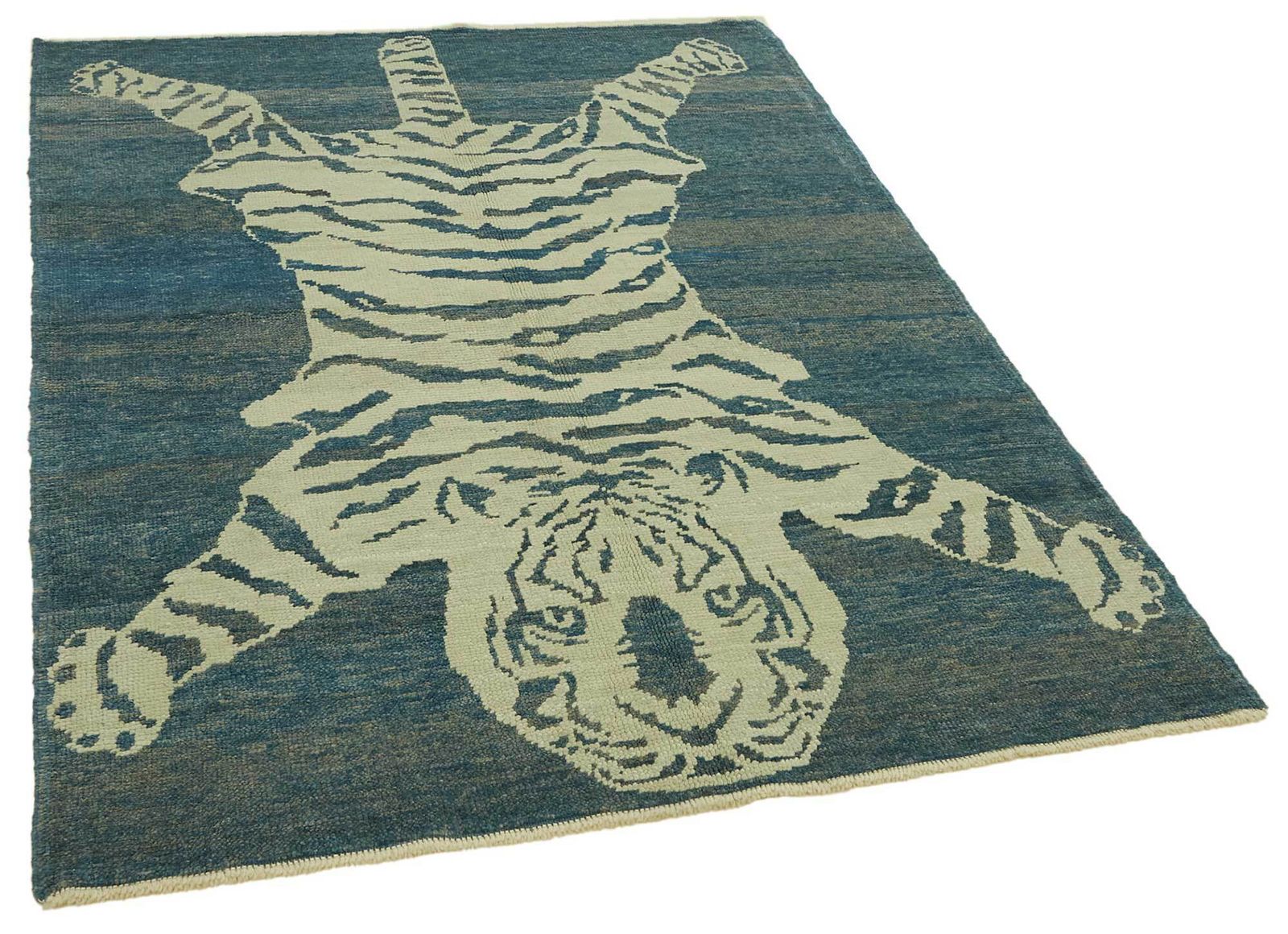 Tapis Oushak tigre noué à la main 5x6   46691 photo furniture