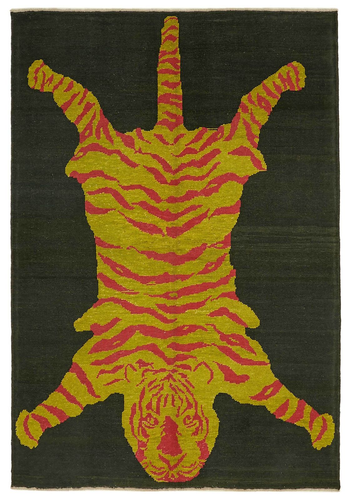 7x11 Hand Knotted Tiger Oushak Rug