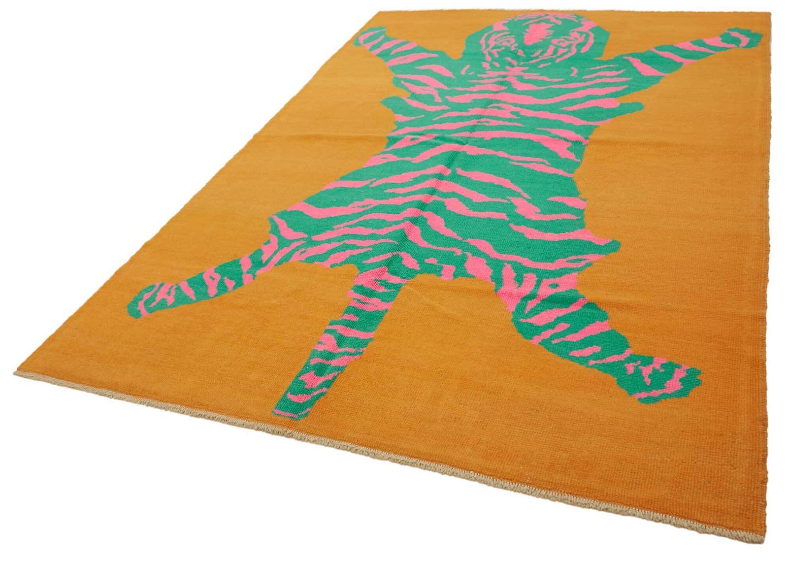 7x11 Handgeknoopt Tijger Oushak Vloerkleed photo for sale