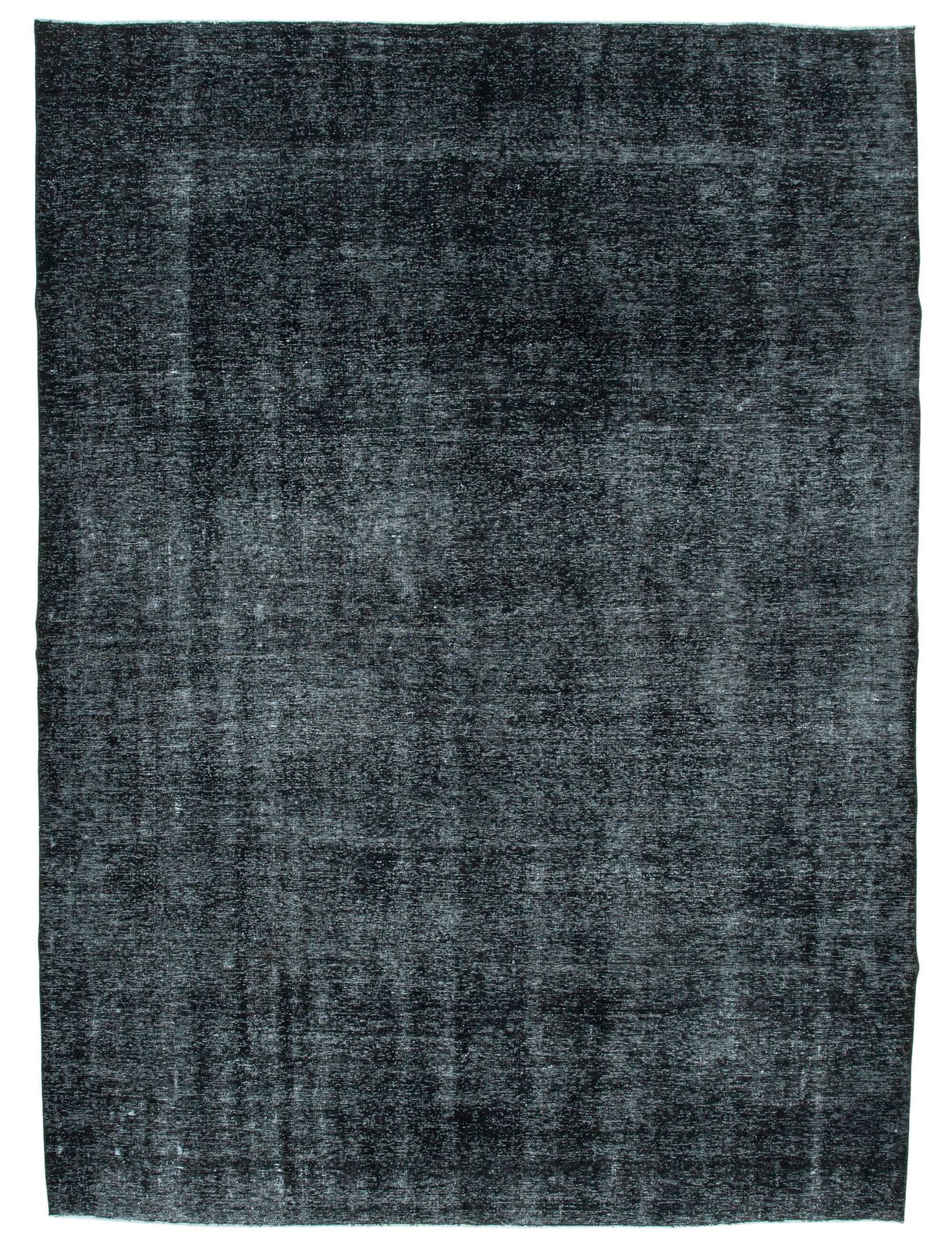 Grand tapis overdyed noir, 9x13