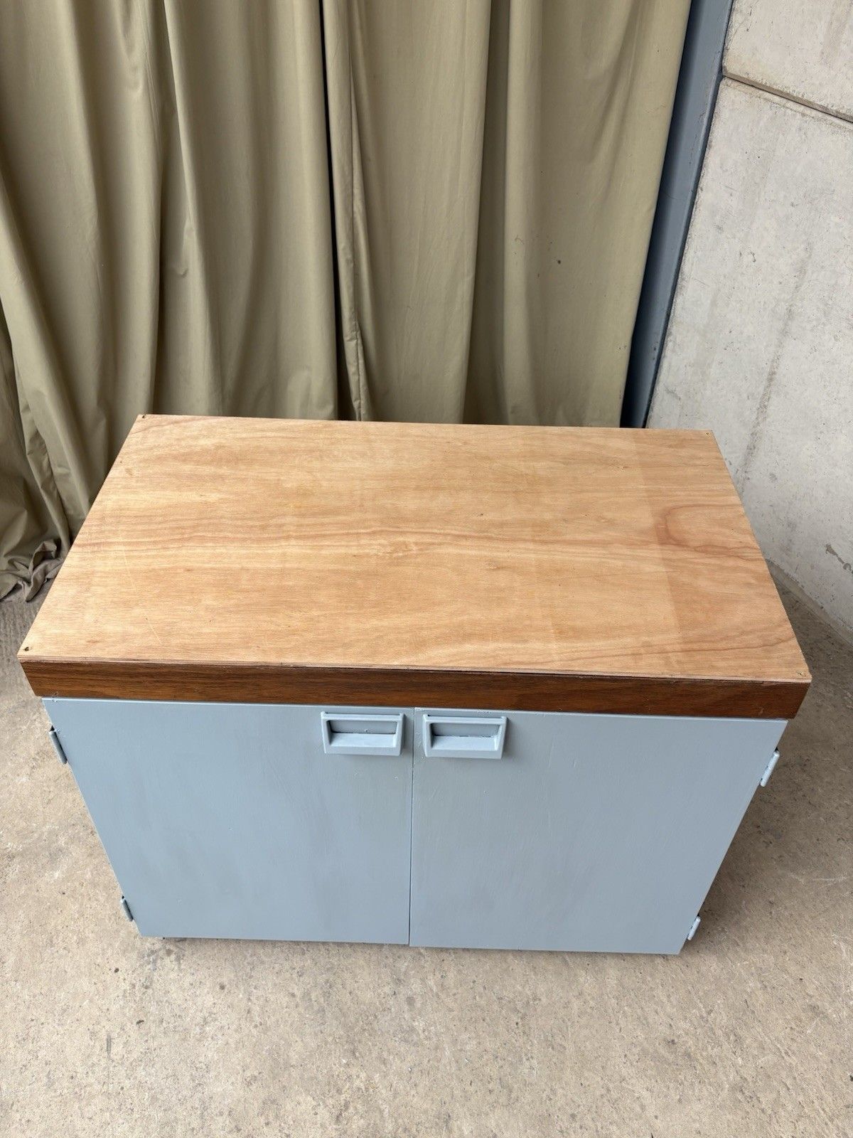 photo vinterior Vtg Mid Century Esa Esavian School Media Cabinet Sideboard Retro R1166