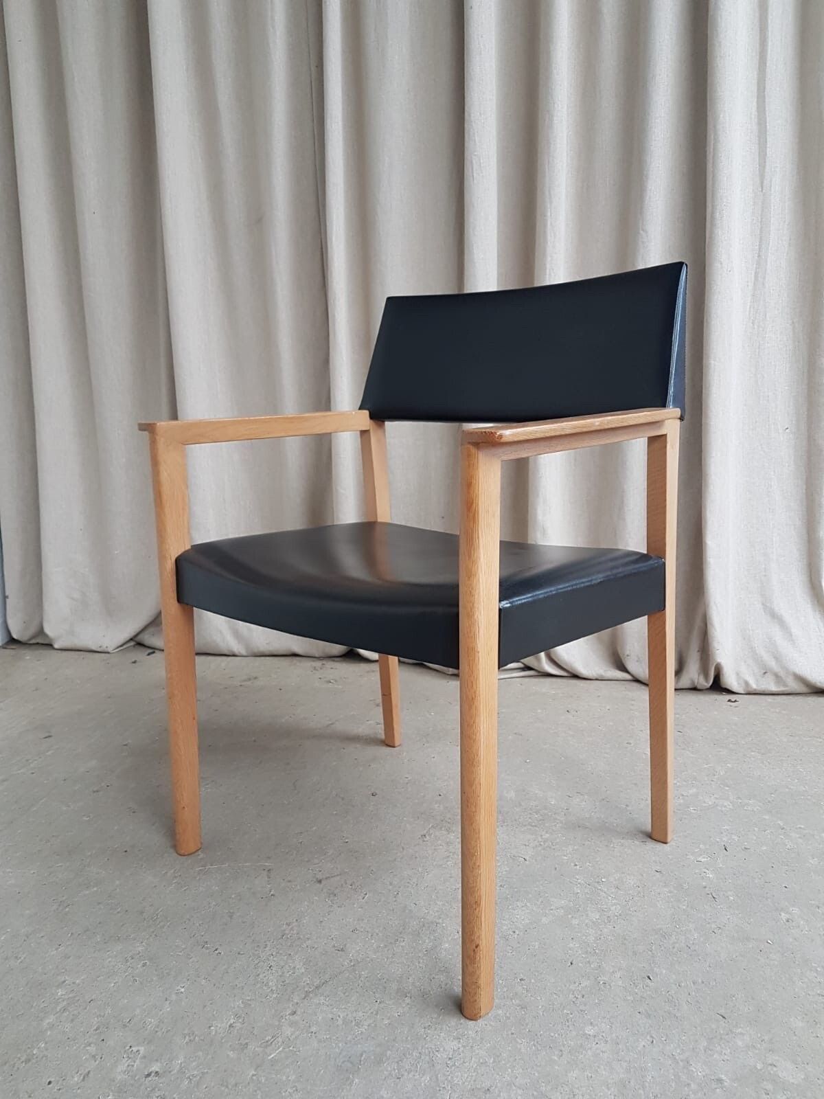 Vtg Late Mid Century Danish Oak Chair Side Occasional Armchair Scandi Retro R366 photo Furniture
