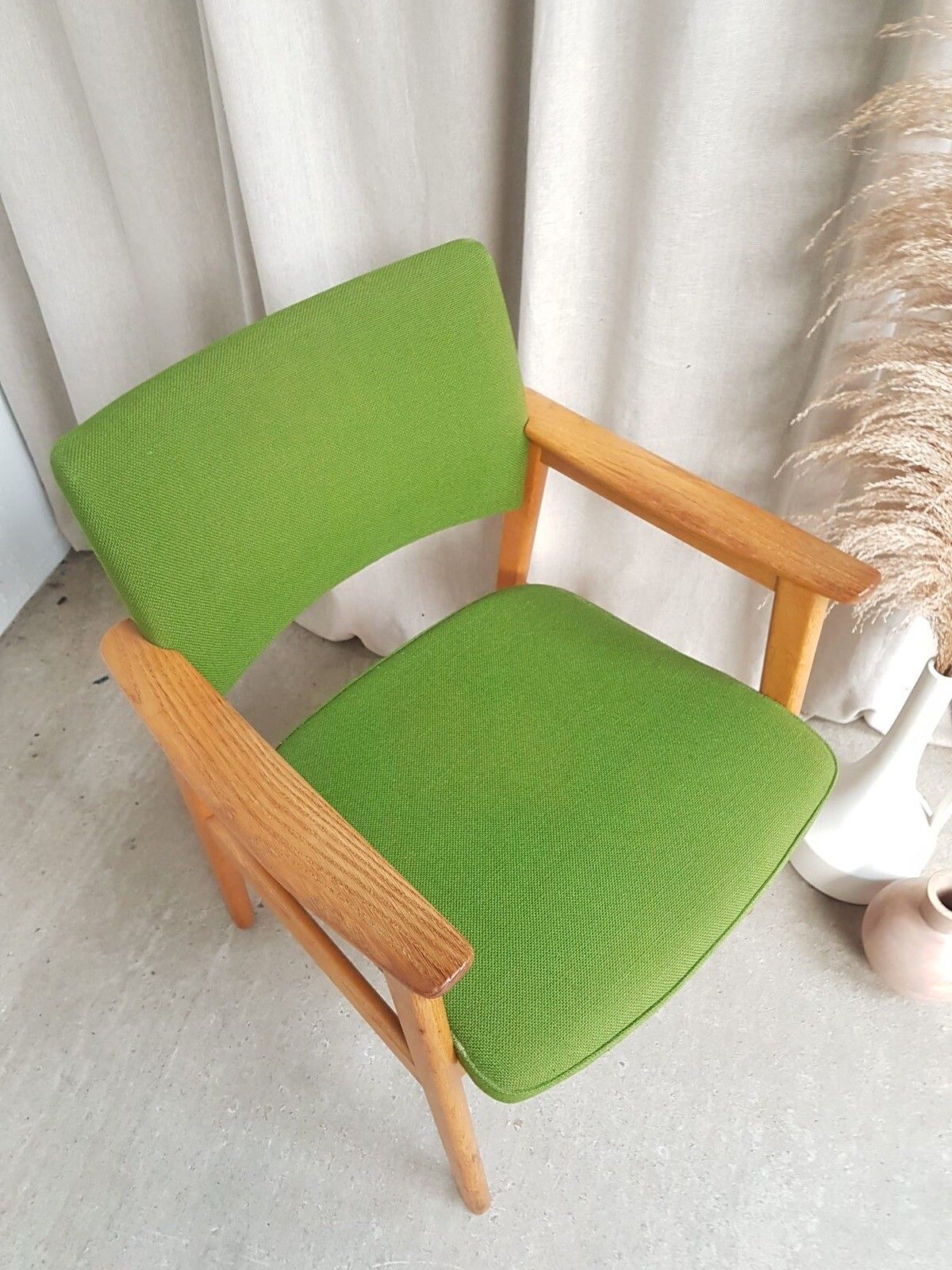 Vtg Mid Century Oak Armchair Side Chair By Erik Kirkegaard For Hong Stole R340 photo vintage