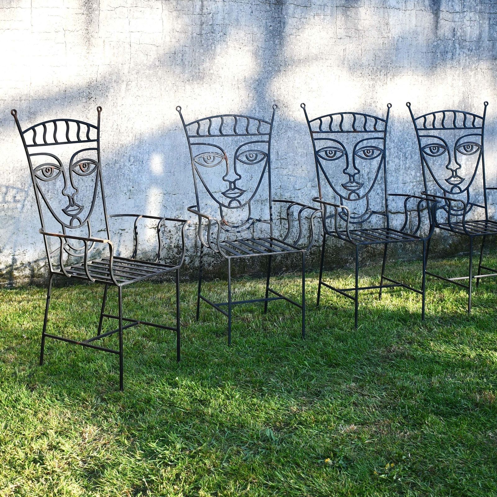 8 X John Risley Style   Garden Chairs photo furniture