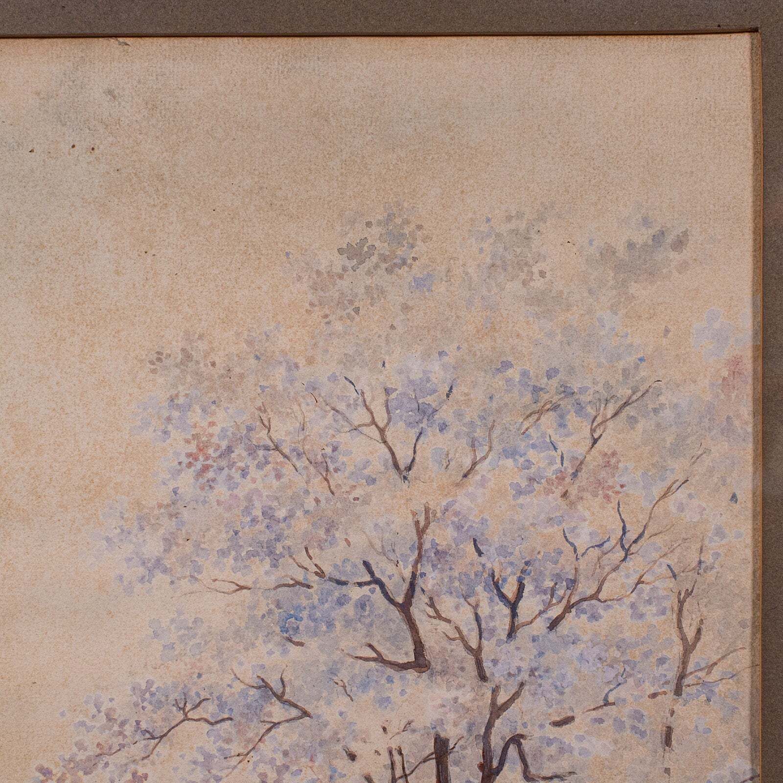 Vintage Torii Gate Landscape Painting, Japanese School, Watercolour, Art, C.1960 photo vinterior