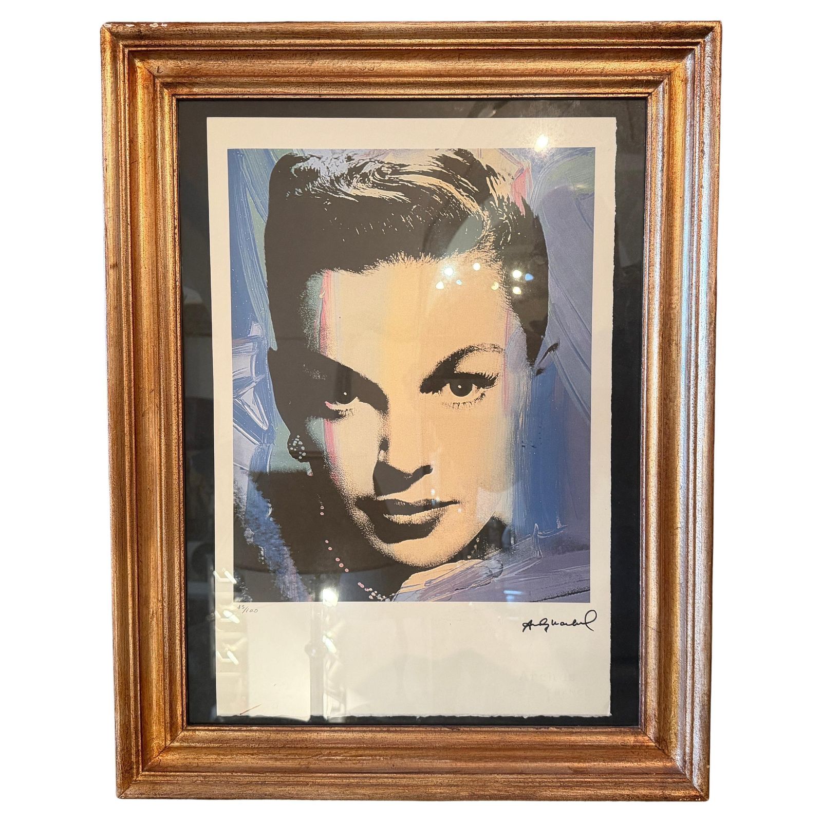 21st Century Framed 45/100 Judy Garland Lithography By A. Warhol